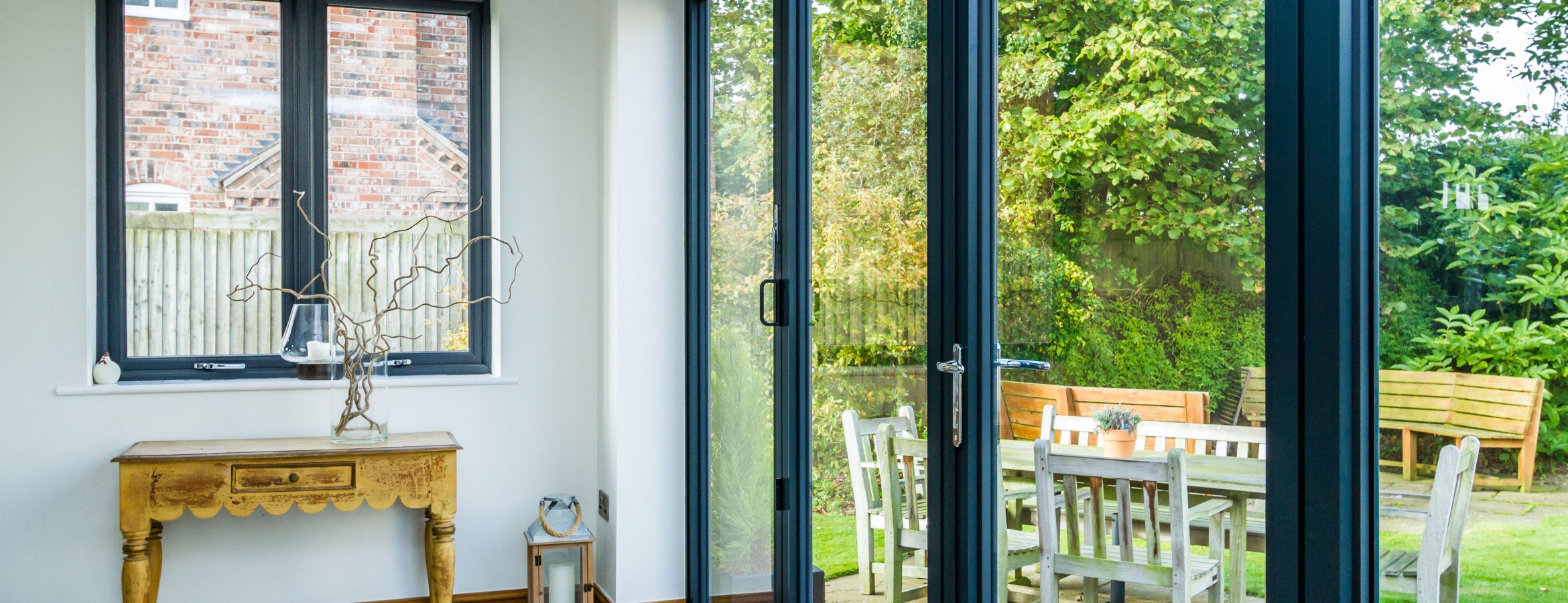 Anthracite Grey Bi folding Doors